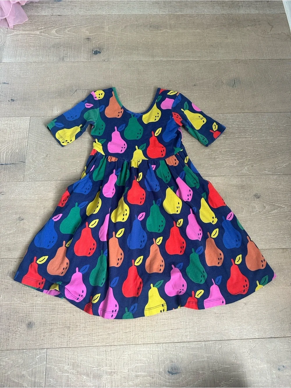 Hanna Andersson Navy Pear-Print Twirl Dress - Multicolor Pears